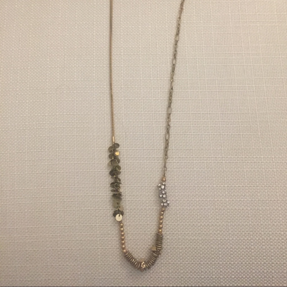 J.Crew gold beaded necklace